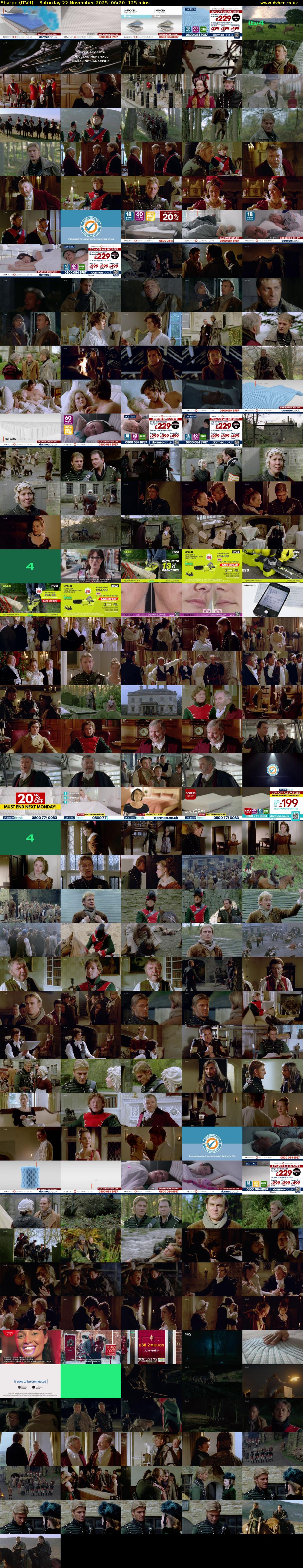 Sharpe (ITV4) Saturday 22 November 2025 06:20 - 08:25