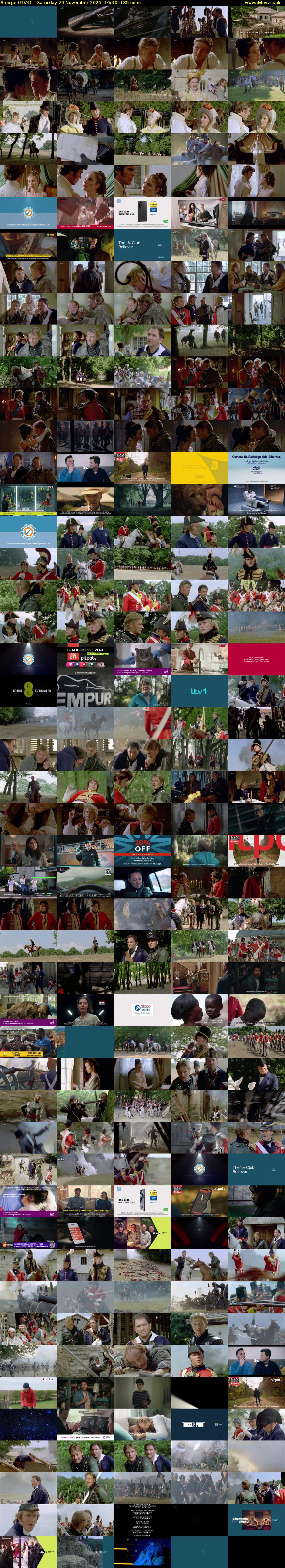 Sharpe (ITV4) Saturday 29 November 2025 16:40 - 18:55