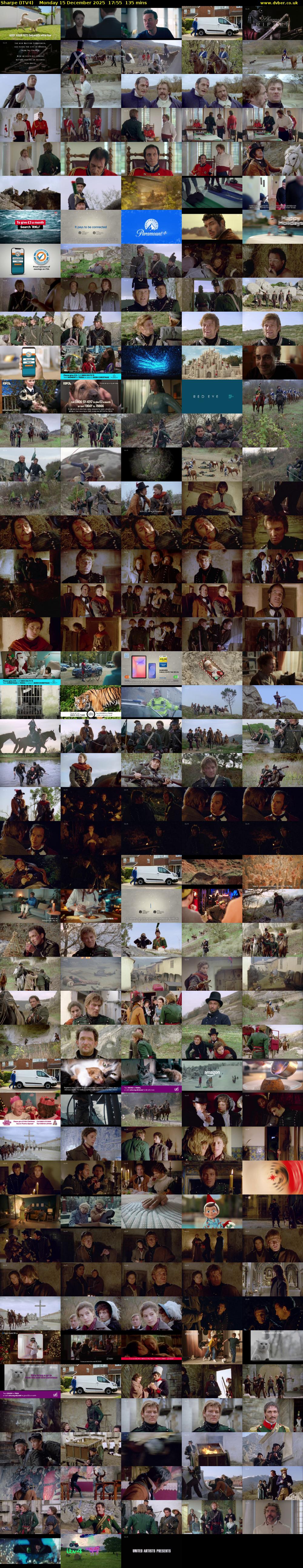 Sharpe (ITV4) Monday 15 December 2025 17:55 - 20:10