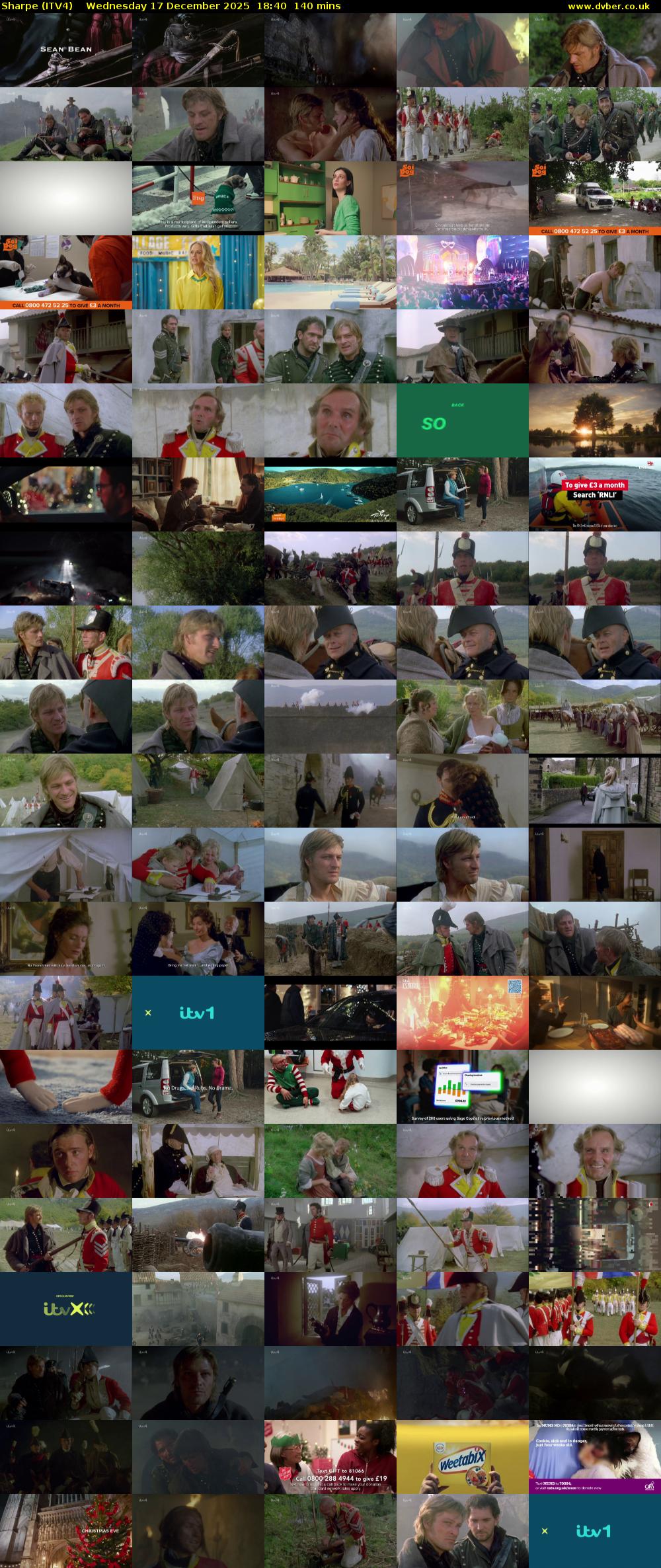 Sharpe (ITV4) Wednesday 17 December 2025 18:40 - 21:00