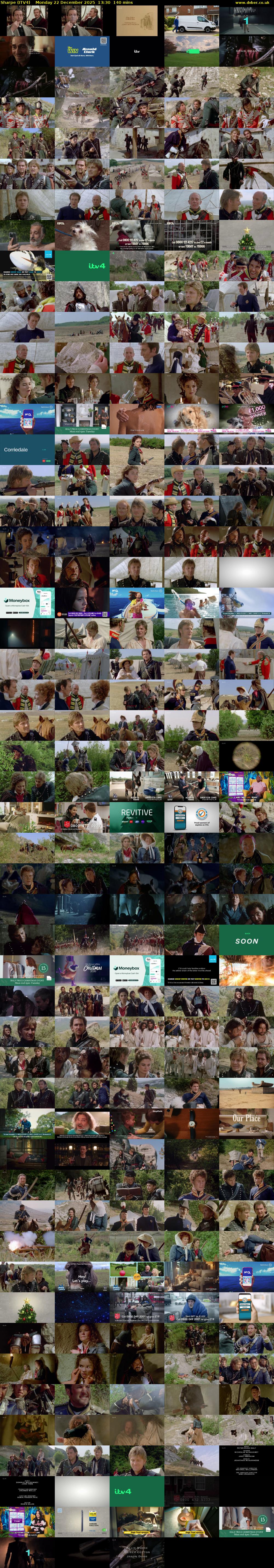 Sharpe (ITV4) Monday 22 December 2025 13:30 - 15:50