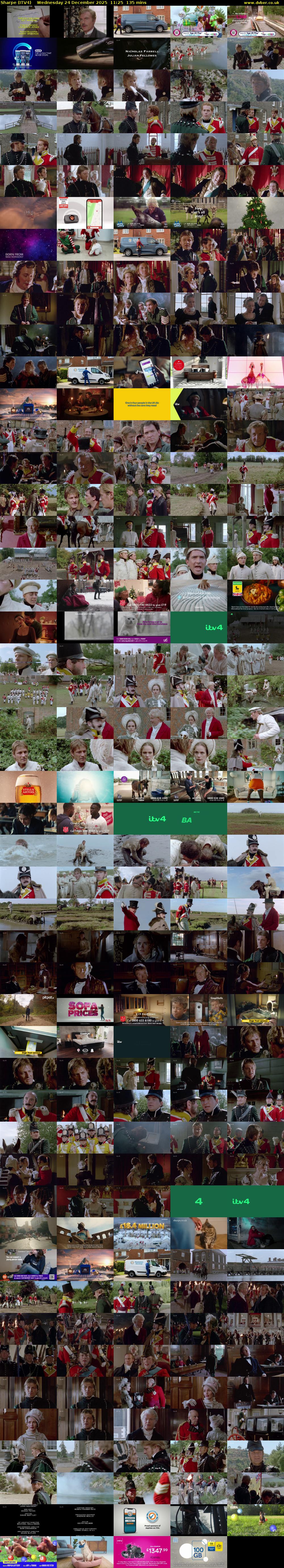 Sharpe (ITV4) Wednesday 24 December 2025 11:25 - 13:40