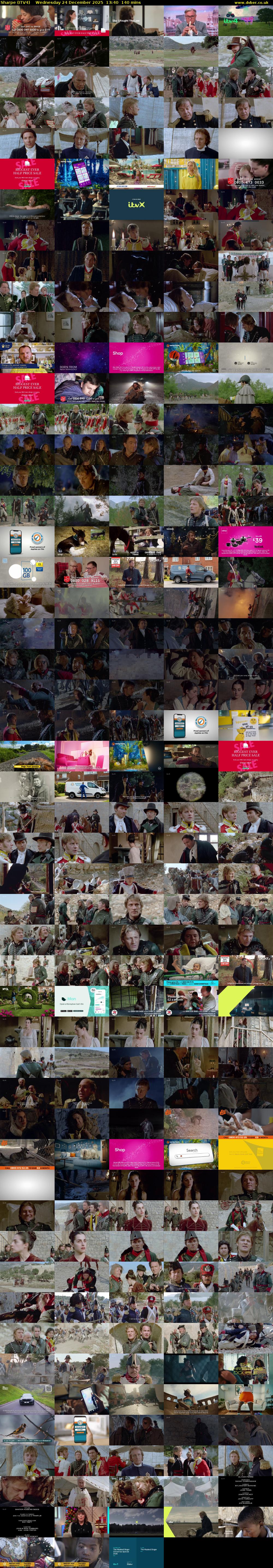 Sharpe (ITV4) Wednesday 24 December 2025 13:40 - 16:00