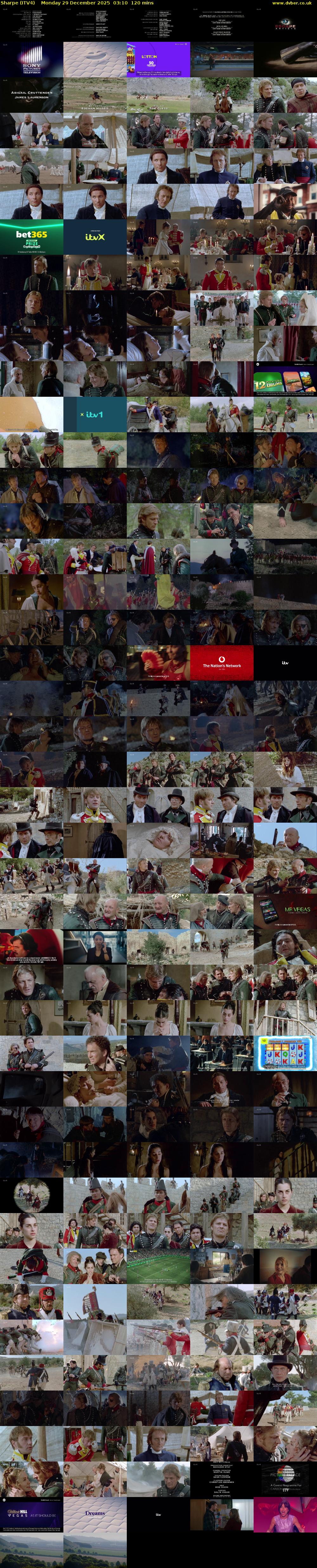 Sharpe (ITV4) Monday 29 December 2025 03:10 - 05:10