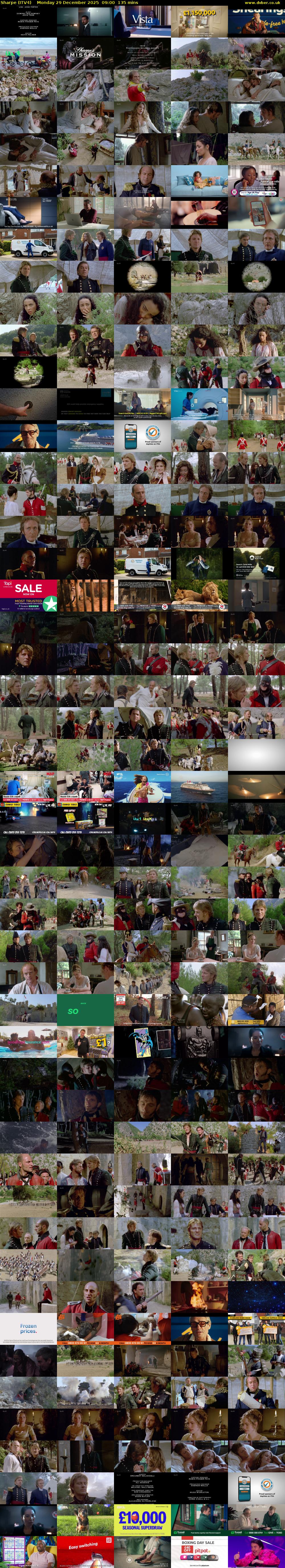 Sharpe (ITV4) Monday 29 December 2025 09:00 - 11:15