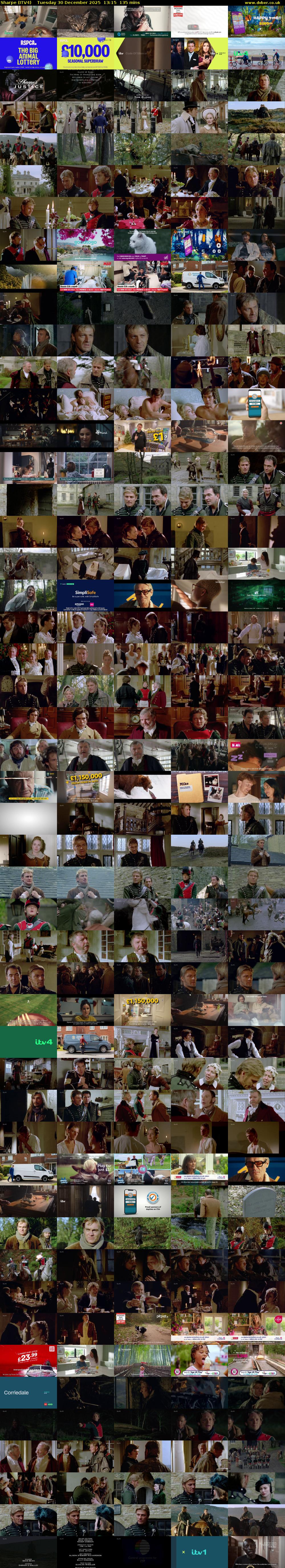 Sharpe (ITV4) Tuesday 30 December 2025 13:15 - 15:30
