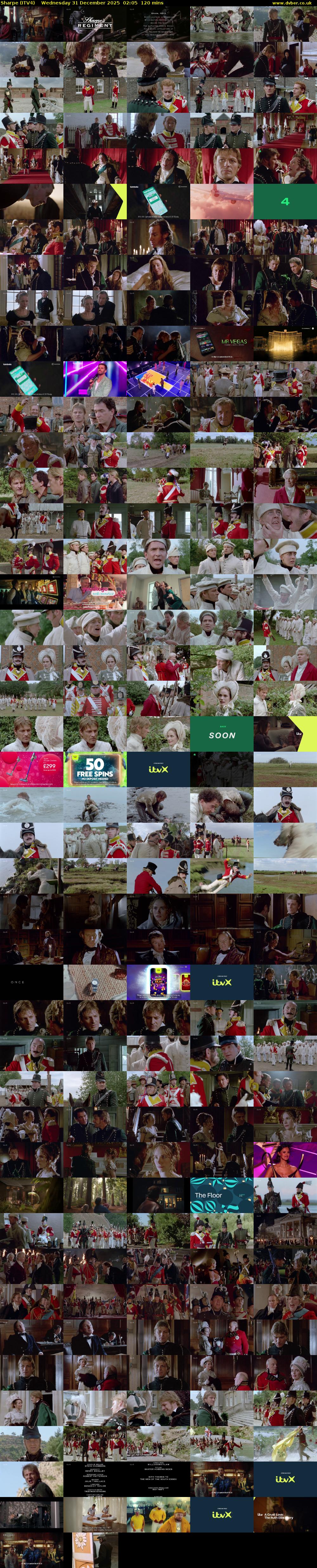Sharpe (ITV4) Wednesday 31 December 2025 02:05 - 04:05
