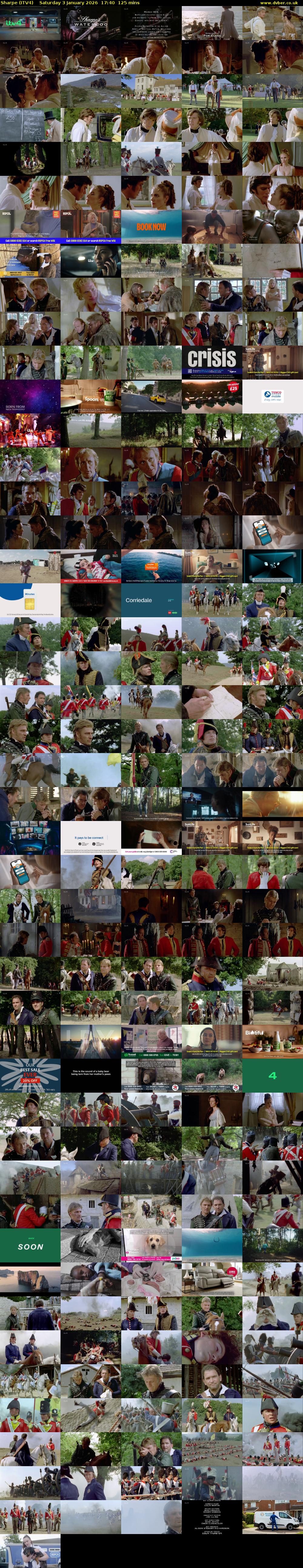 Sharpe (ITV4) Saturday 3 January 2026 17:40 - 19:45