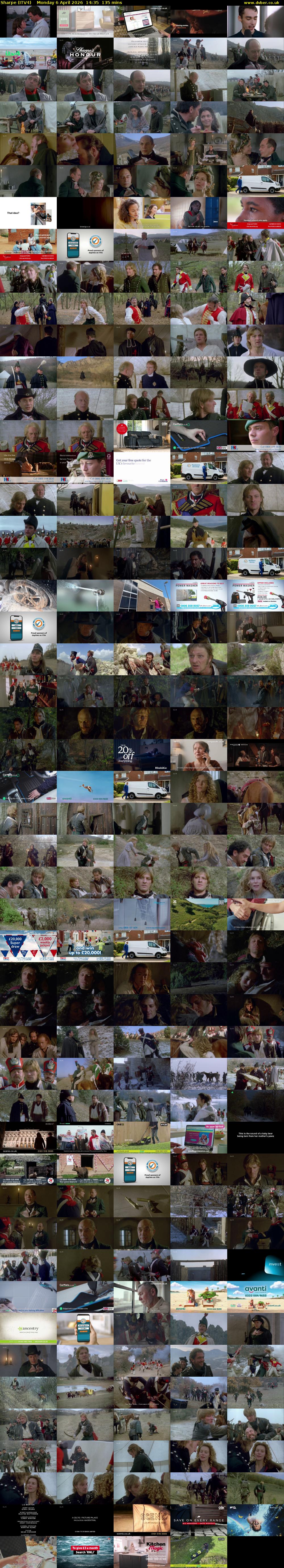Sharpe (ITV4) Monday 6 April 2026 14:35 - 16:50