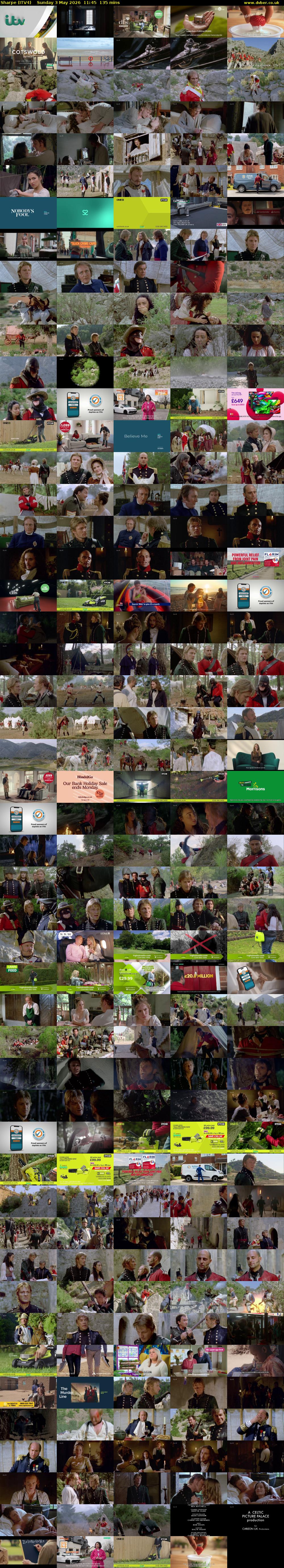 Sharpe (ITV4) Sunday 3 May 2026 11:45 - 14:00