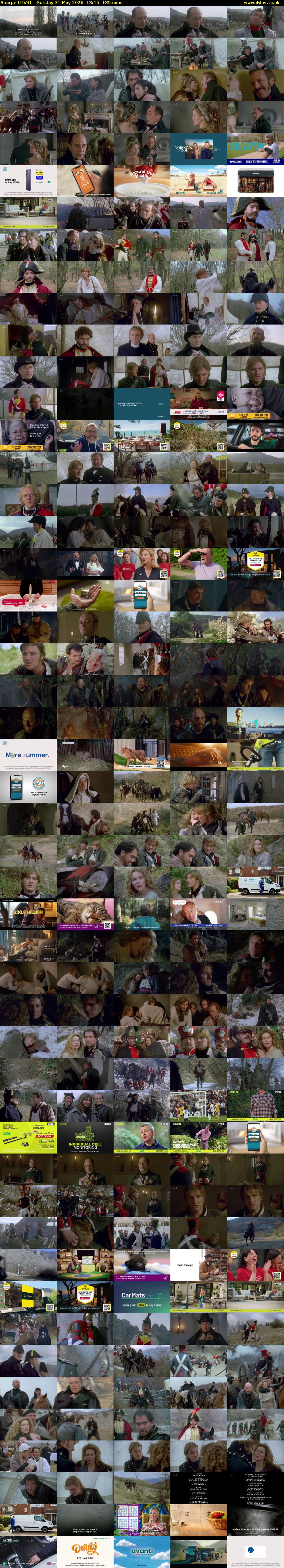 Sharpe (ITV4) Sunday 31 May 2026 13:15 - 15:30