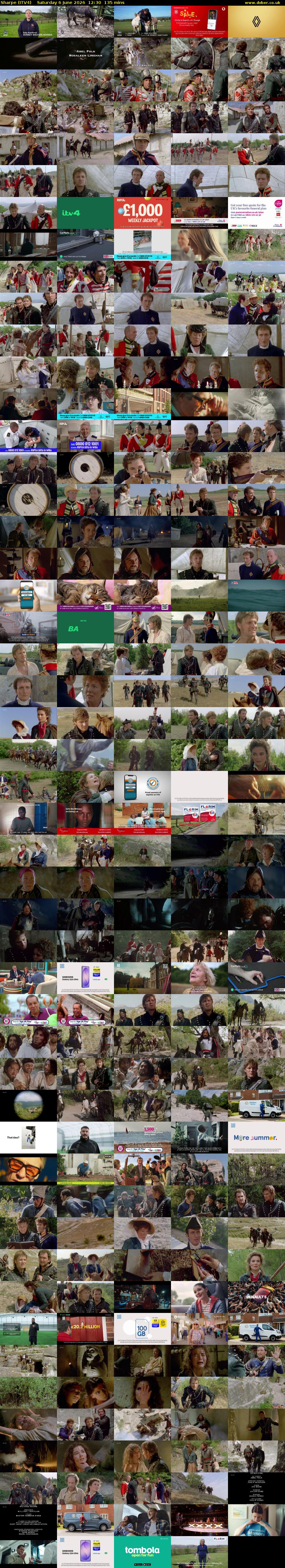 Sharpe (ITV4) Saturday 6 June 2026 12:30 - 14:45