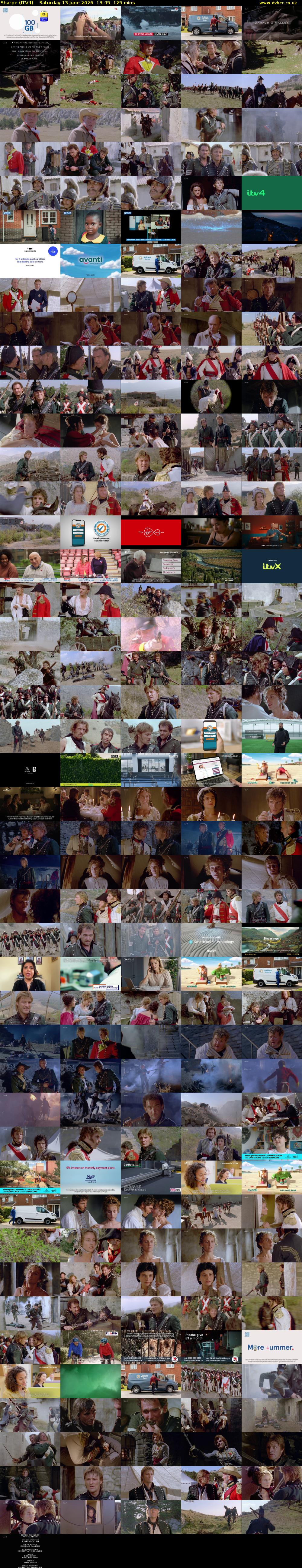 Sharpe (ITV4) Saturday 13 June 2026 13:45 - 15:50