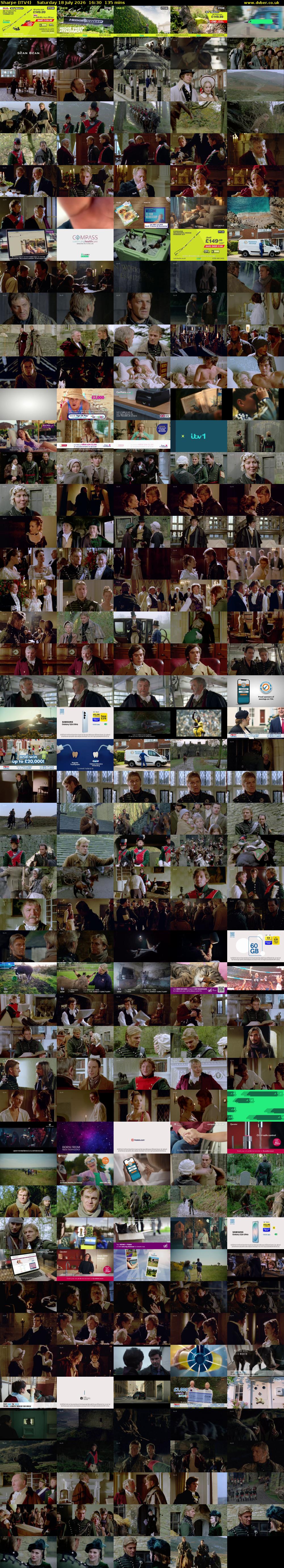 Sharpe (ITV4) Saturday 18 July 2026 16:30 - 18:45