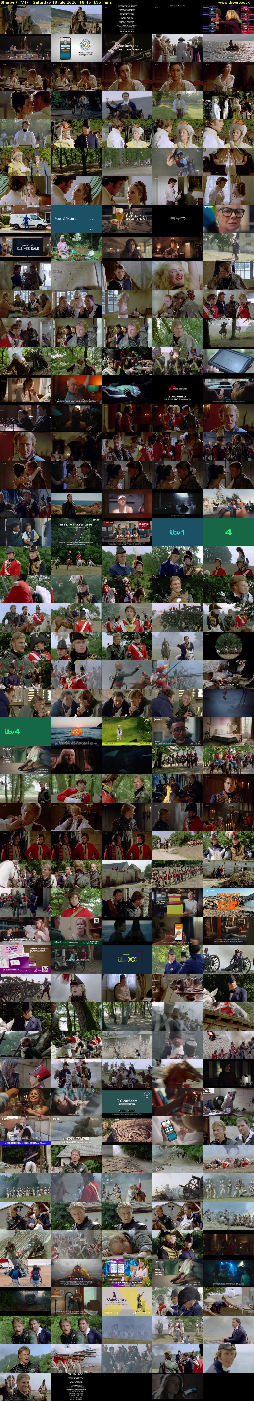 Sharpe (ITV4) Saturday 18 July 2026 18:45 - 21:00