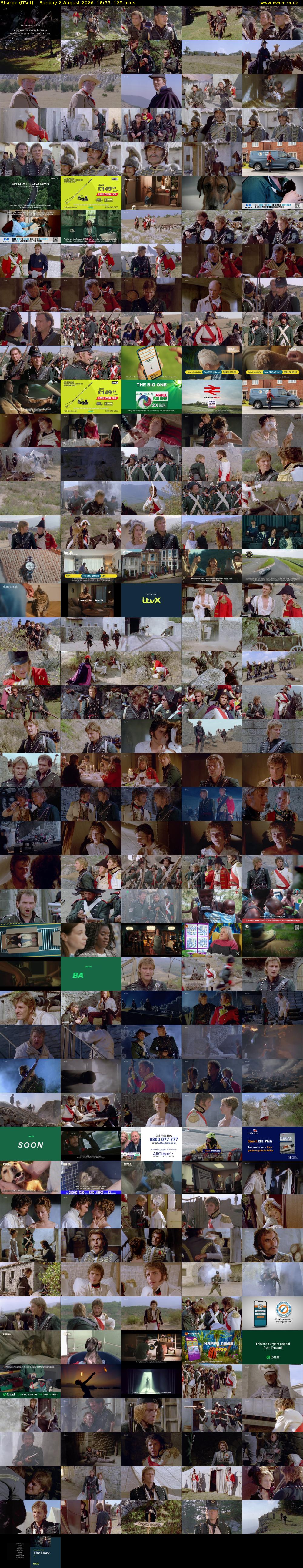 Sharpe (ITV4) Sunday 2 August 2026 18:55 - 21:00