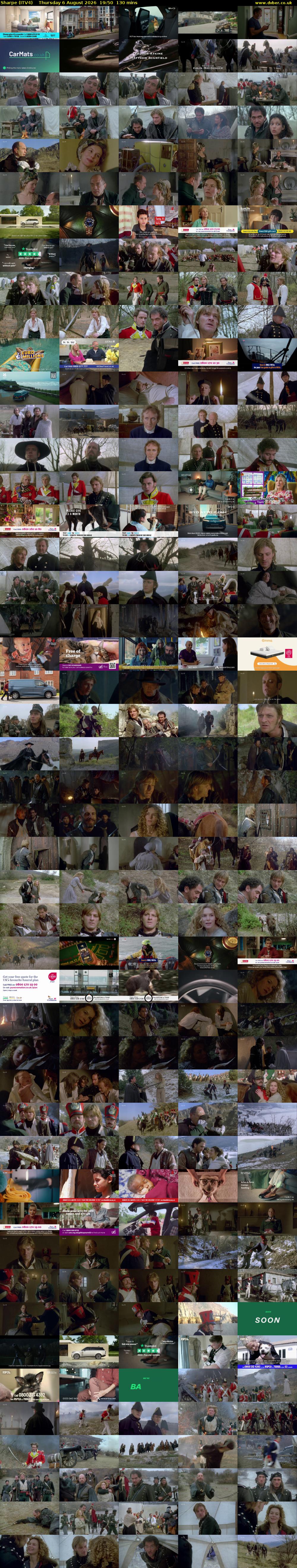 Sharpe (ITV4) Thursday 6 August 2026 19:50 - 22:00