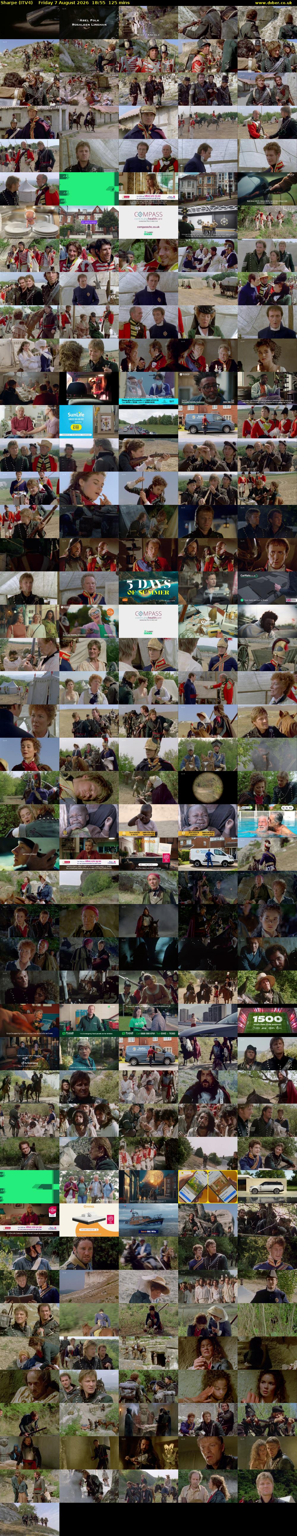 Sharpe (ITV4) Friday 7 August 2026 18:55 - 21:00