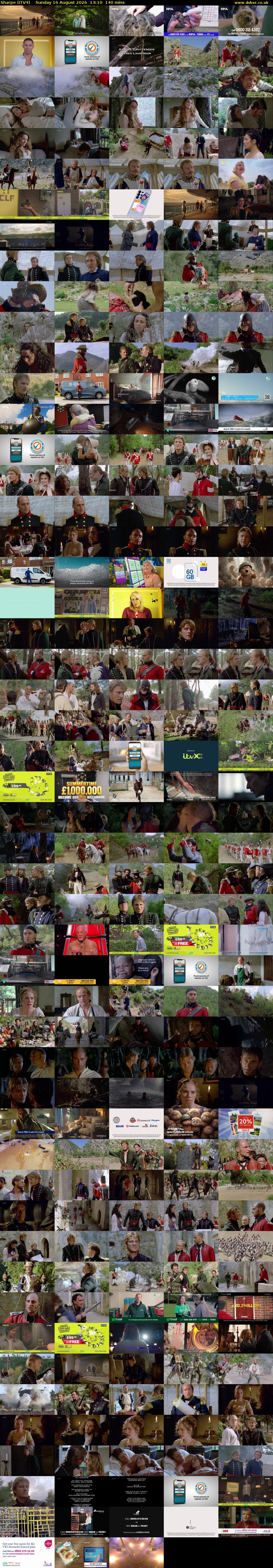 Sharpe (ITV4) Sunday 16 August 2026 13:10 - 15:30
