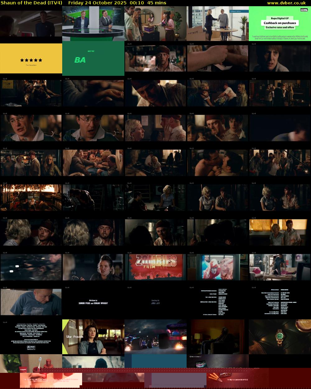 Shaun of the Dead (ITV4) Friday 24 October 2025 00:10 - 00:55