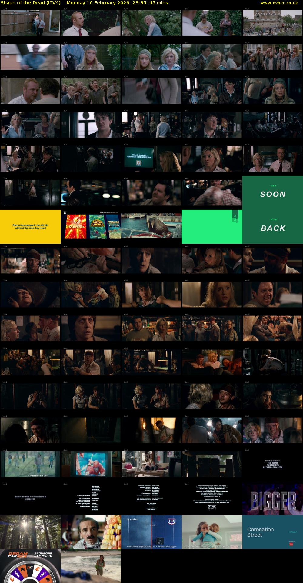 Shaun of the Dead (ITV4) Monday 16 February 2026 23:35 - 00:20