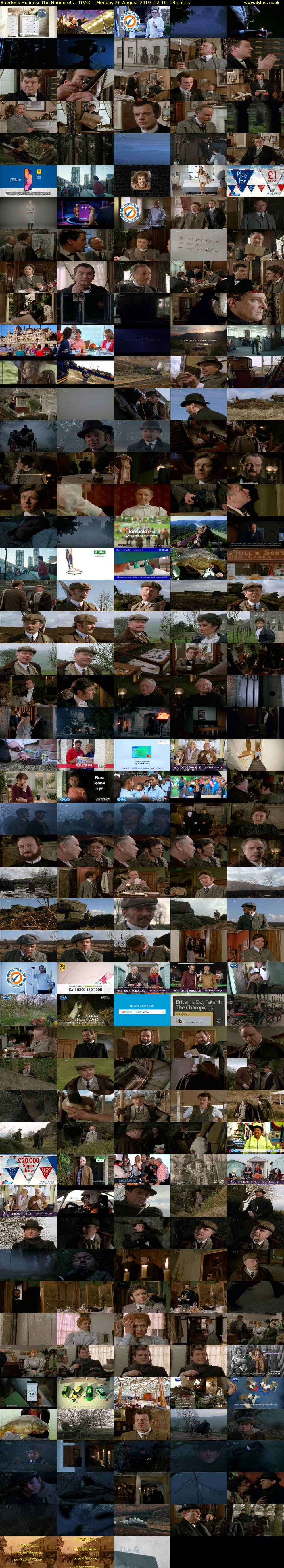 Sherlock Holmes: The Hound of... (ITV4) Monday 26 August 2019 12:10 - 14:25