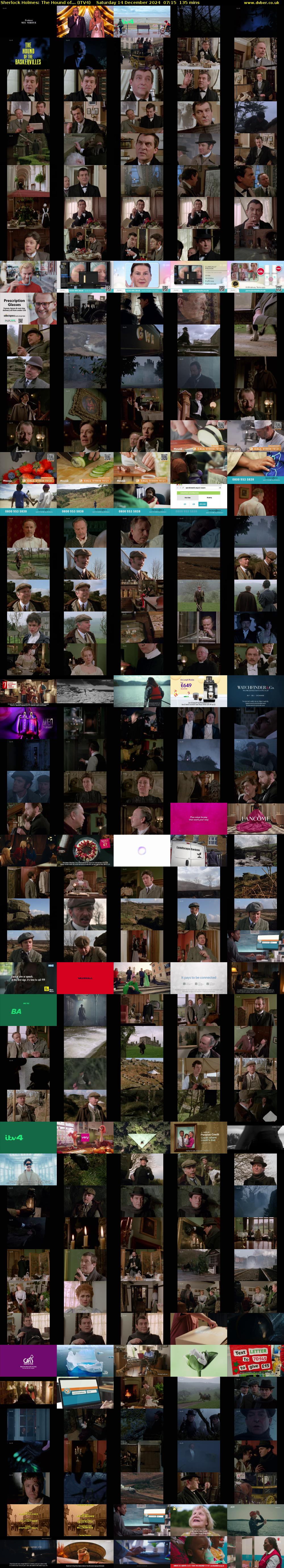 Sherlock Holmes: The Hound of... (ITV4) Saturday 14 December 2024 07:15 - 09:30