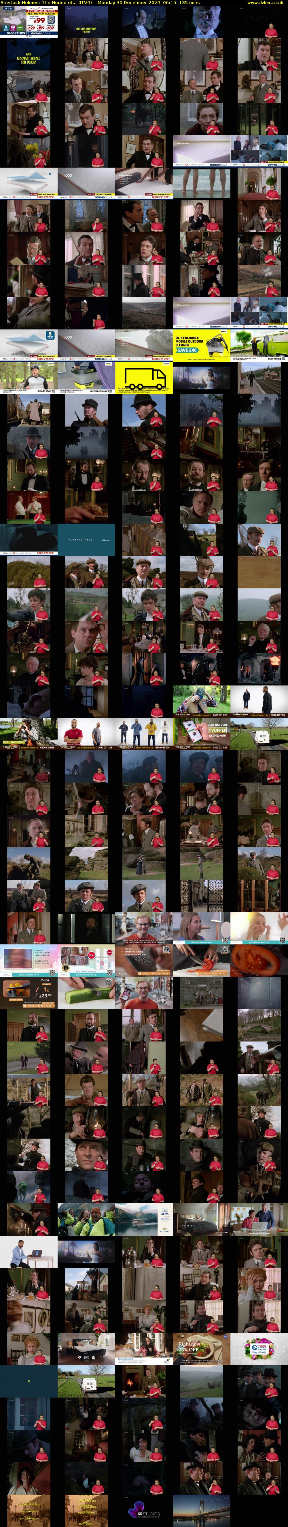 Sherlock Holmes: The Hound of... (ITV4) Monday 30 December 2024 06:15 - 08:30