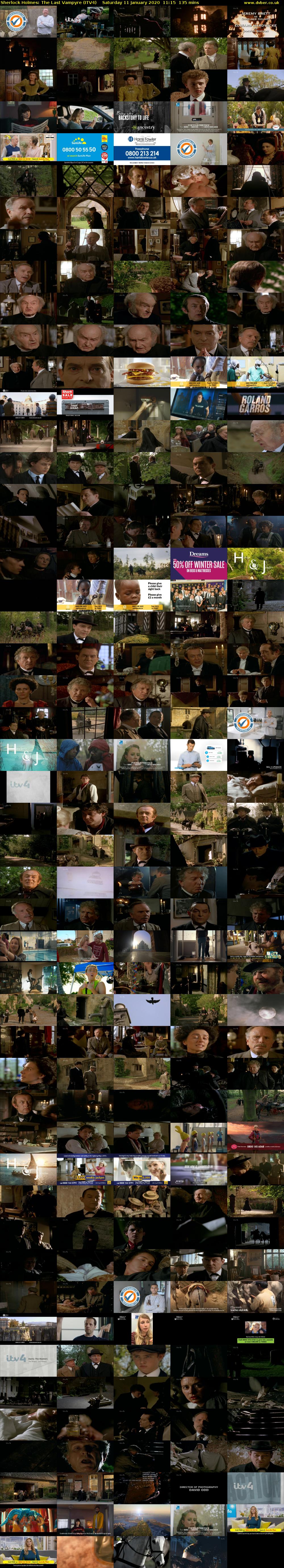 Sherlock Holmes: The Last Vampyre (ITV4) Saturday 11 January 2020 11:15 - 13:30