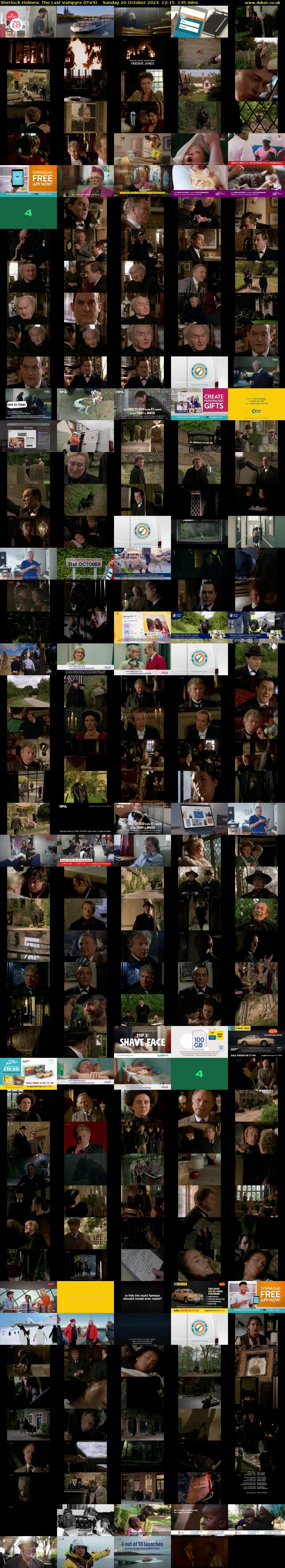 Sherlock Holmes: The Last Vampyre (ITV4) Sunday 20 October 2024 12:15 - 14:30
