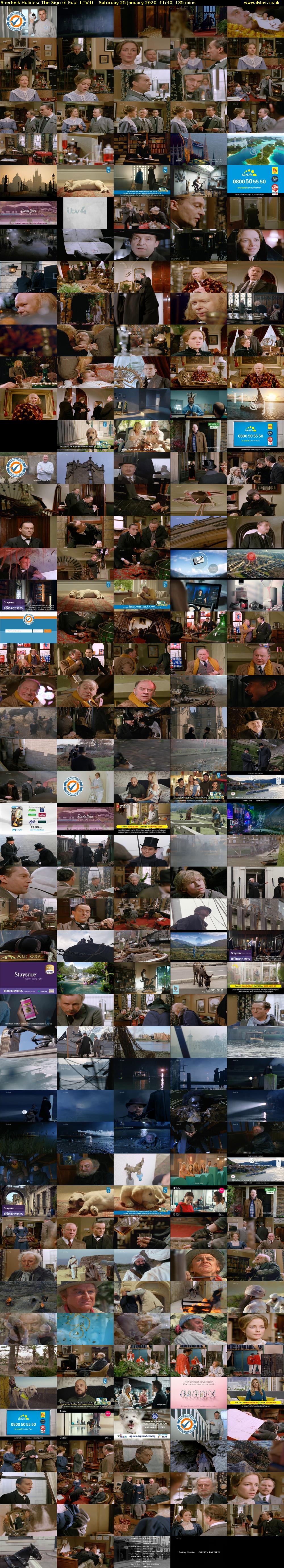 Sherlock Holmes: The Sign of Four (ITV4) Saturday 25 January 2020 11:40 - 13:55
