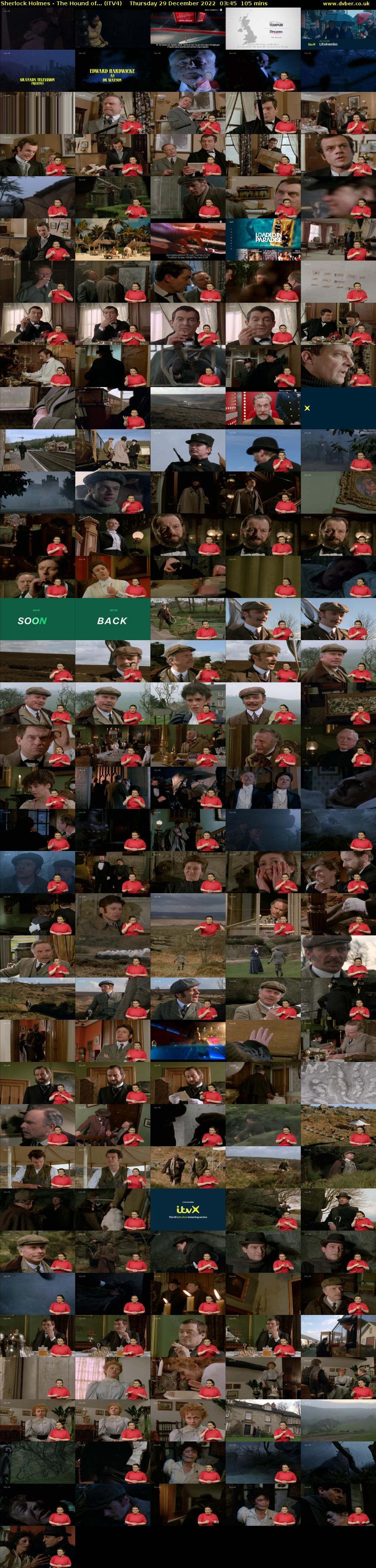 Sherlock Holmes - The Hound of... (ITV4) Thursday 29 December 2022 03:45 - 05:30