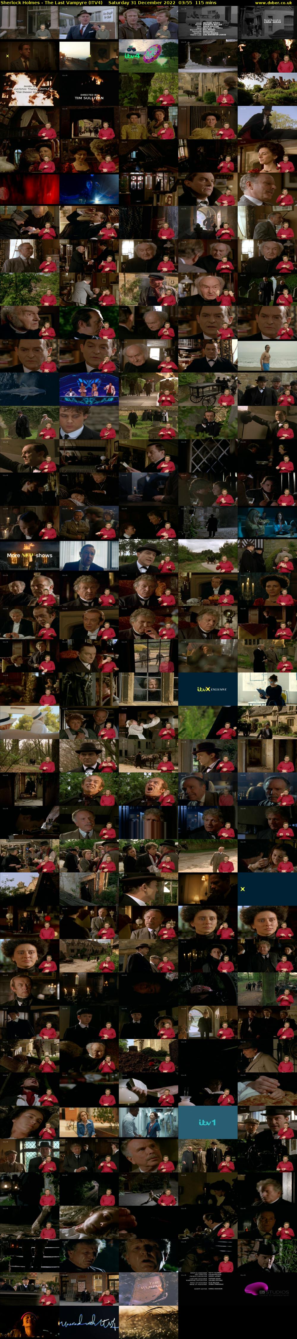 Sherlock Holmes - The Last Vampyre (ITV4) Saturday 31 December 2022 03:55 - 05:50