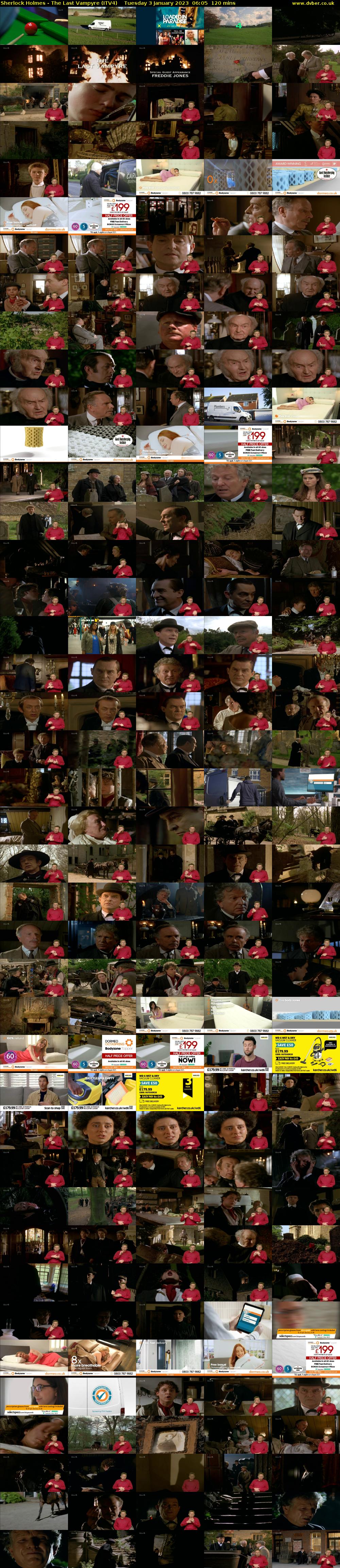 Sherlock Holmes - The Last Vampyre (ITV4) Tuesday 3 January 2023 06:05 - 08:05