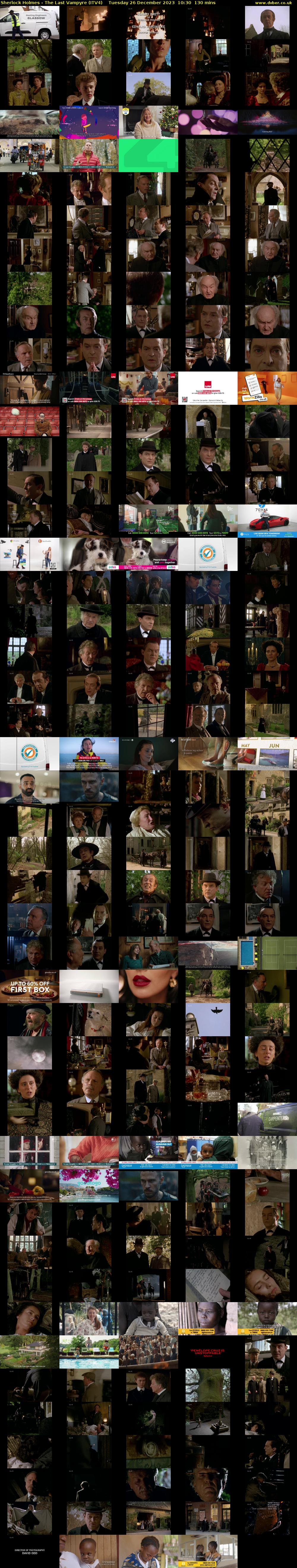Sherlock Holmes - The Last Vampyre (ITV4) Tuesday 26 December 2023 10:30 - 12:40