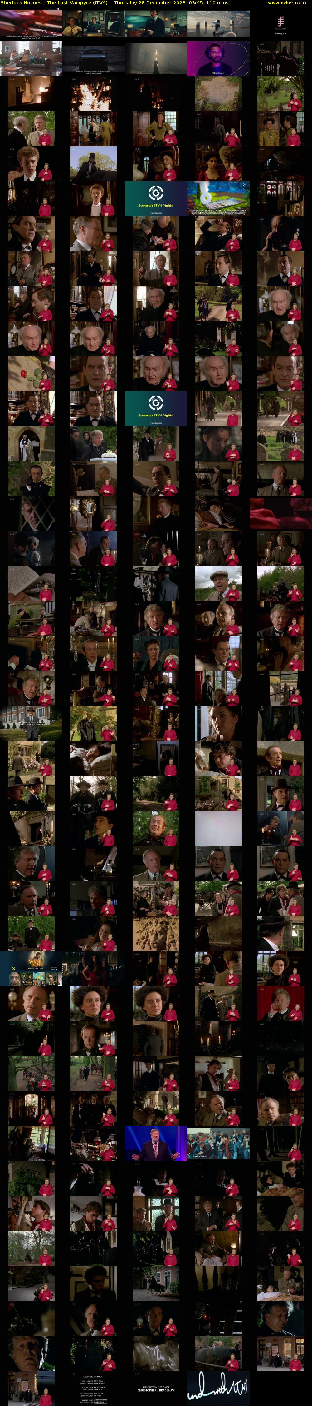 Sherlock Holmes - The Last Vampyre (ITV4) Thursday 28 December 2023 03:45 - 05:35