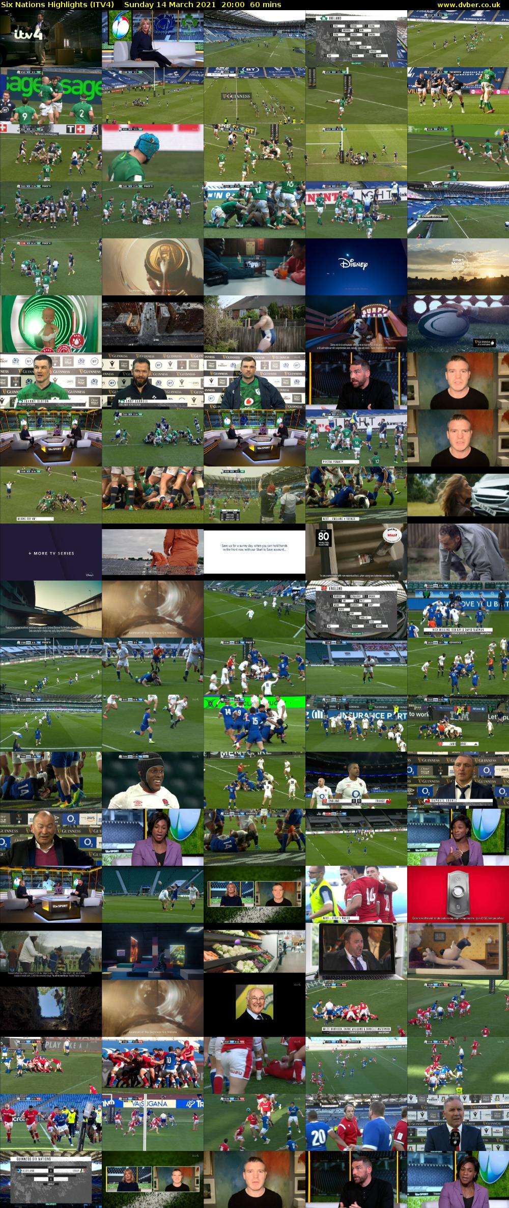 Six Nations Highlights (ITV4) Sunday 14 March 2021 20:00 - 21:00