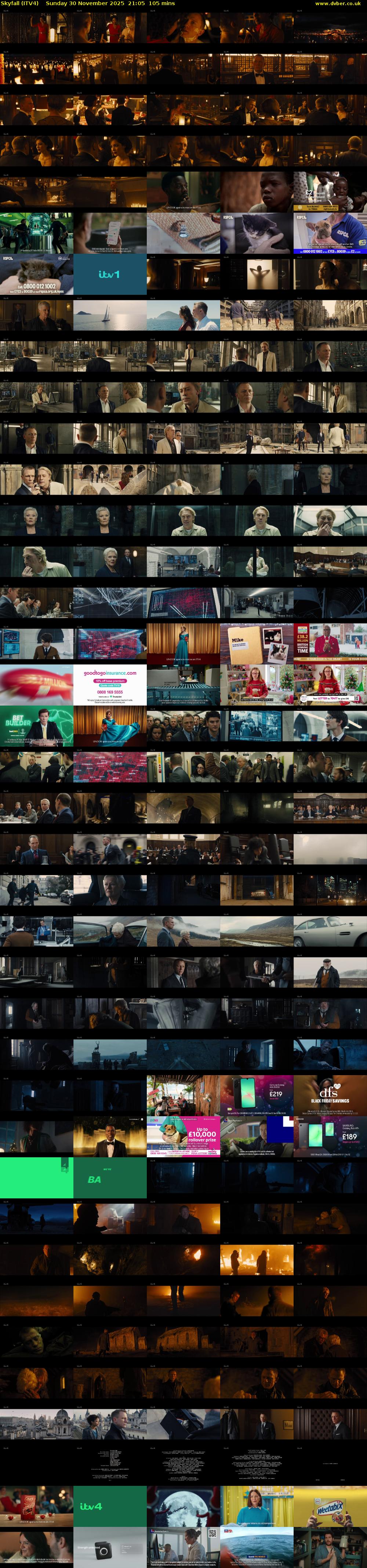 Skyfall (ITV4) Sunday 30 November 2025 21:05 - 22:50