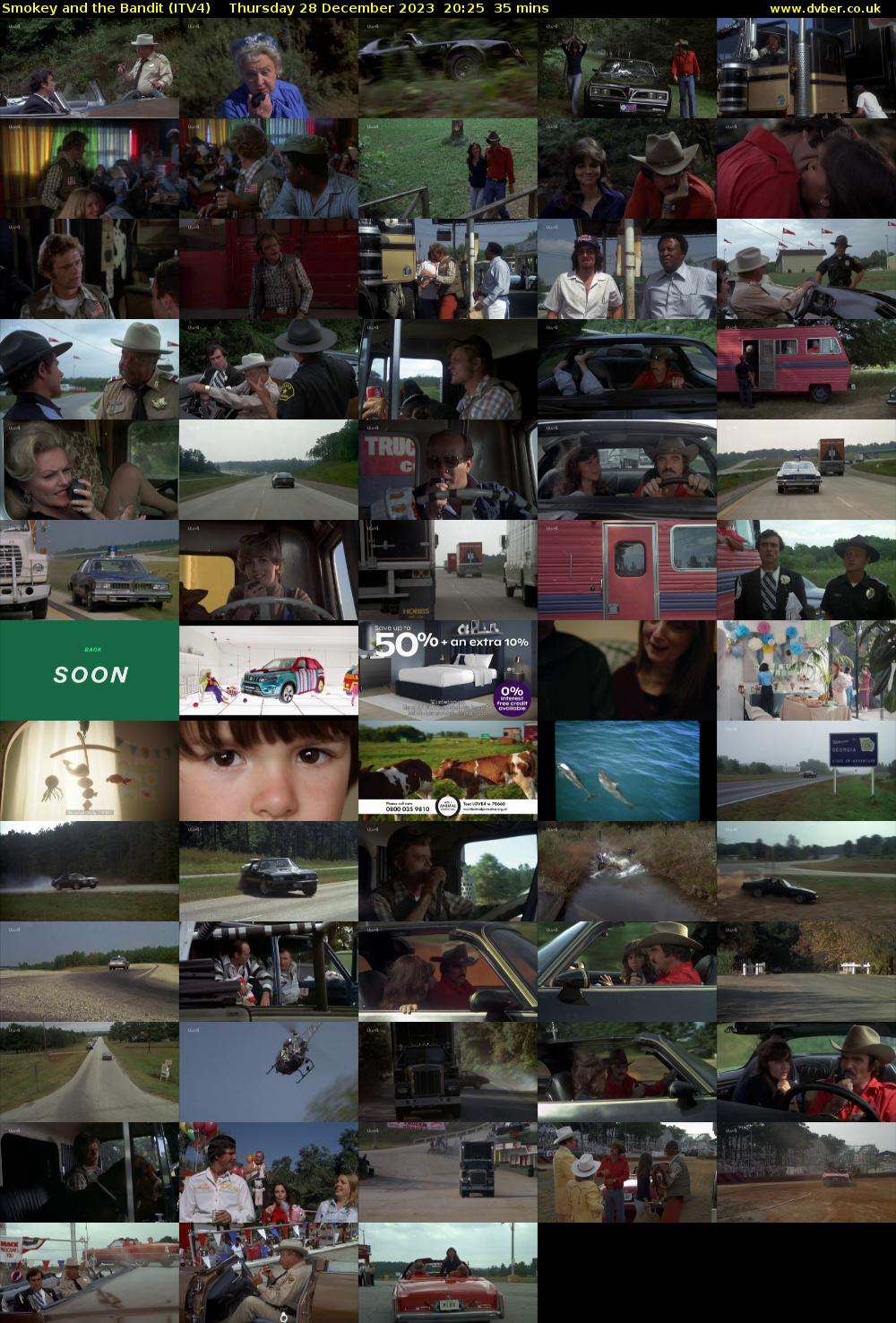 Smokey and the Bandit (ITV4) Thursday 28 December 2023 20:25 - 21:00