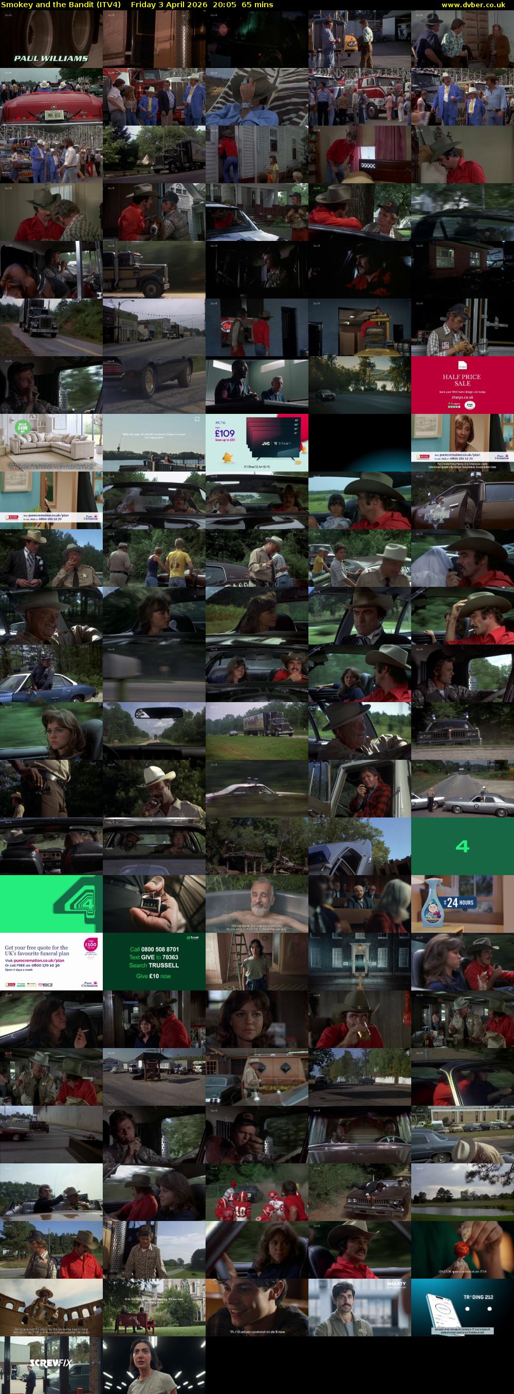 Smokey and the Bandit (ITV4) Friday 3 April 2026 20:05 - 21:10