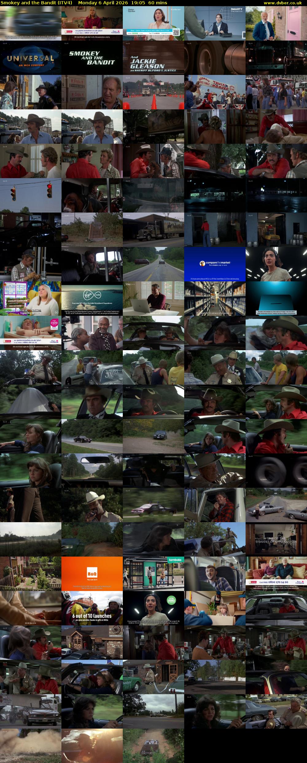 Smokey and the Bandit (ITV4) Monday 6 April 2026 19:05 - 20:05