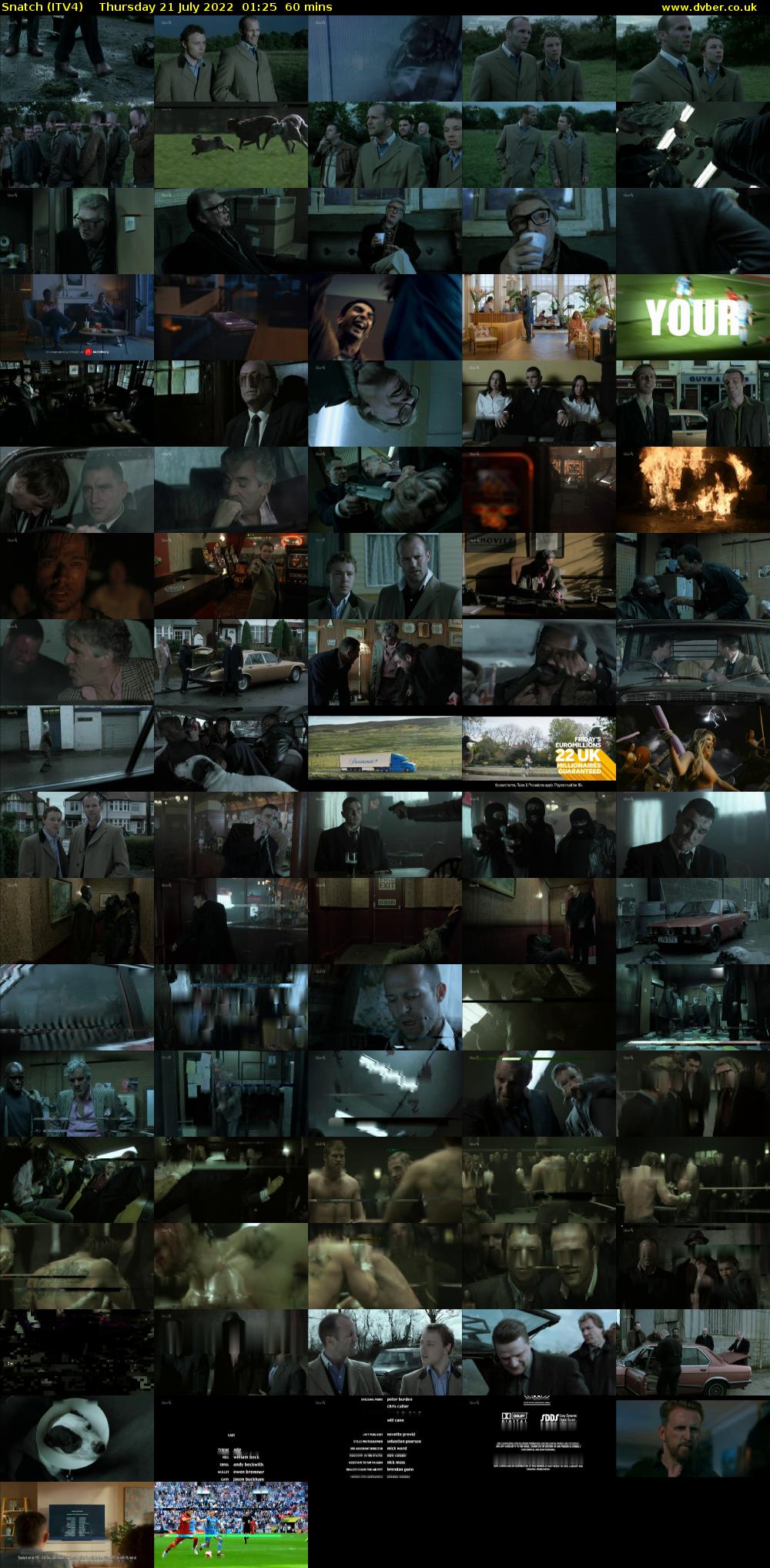 Snatch (ITV4) Thursday 21 July 2022 01:25 - 02:25