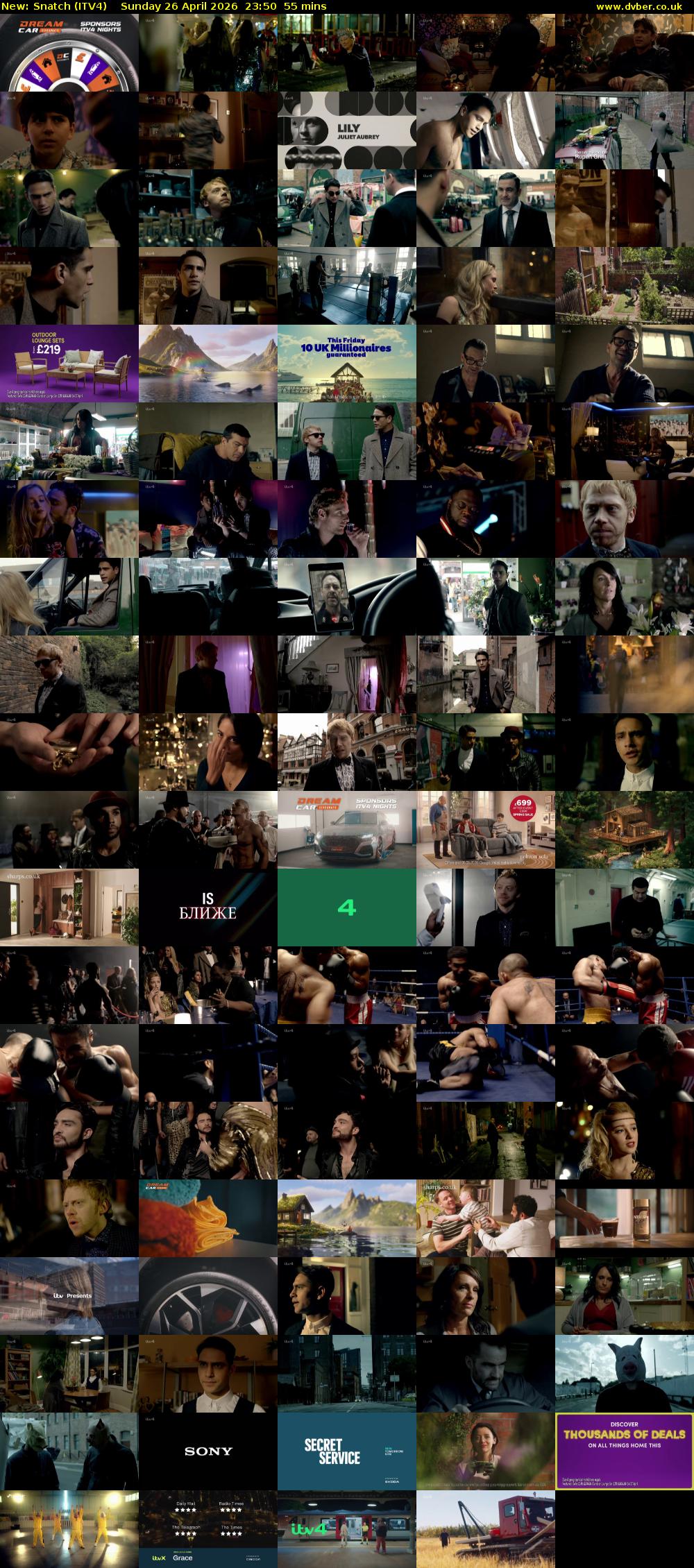 Snatch (ITV4) Sunday 26 April 2026 23:50 - 00:45
