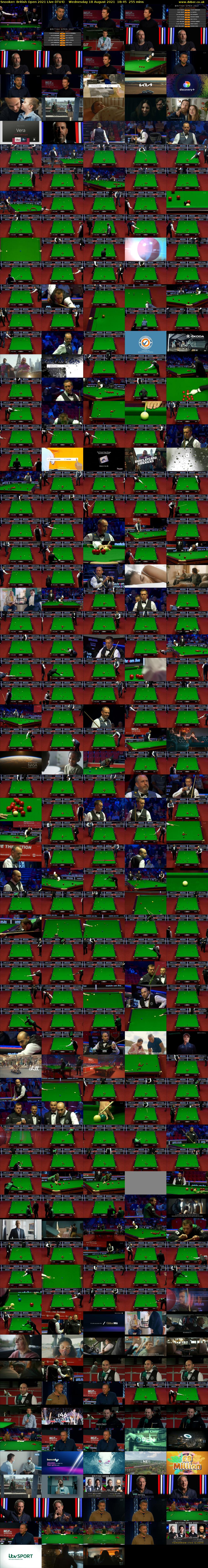Snooker: British Open 2021 Live (ITV4) Wednesday 18 August 2021 18:45 - 23:00