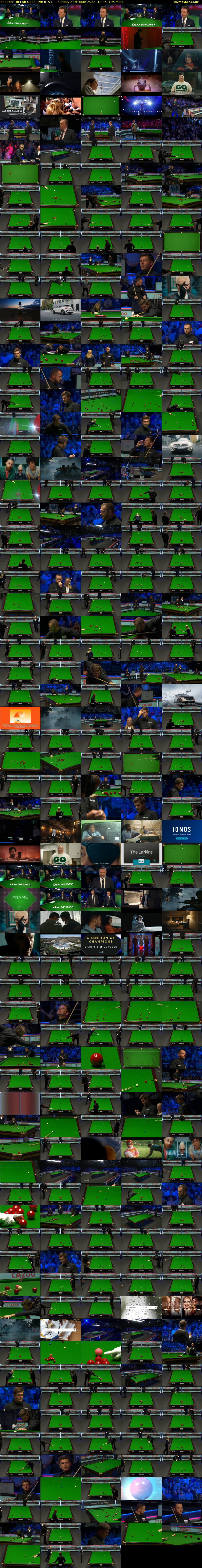 Snooker: British Open Live (ITV4) Sunday 2 October 2022 18:45 - 22:00