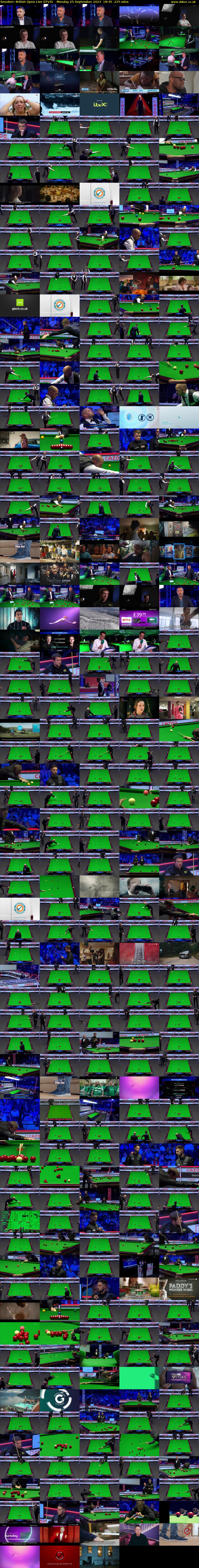 Snooker: British Open Live (ITV4) Monday 25 September 2023 18:45 - 22:30