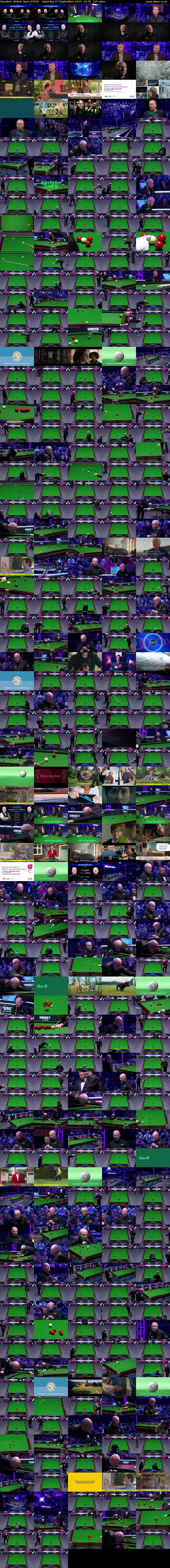 Snooker: British Open (ITV4) Saturday 27 September 2025 12:45 - 16:30