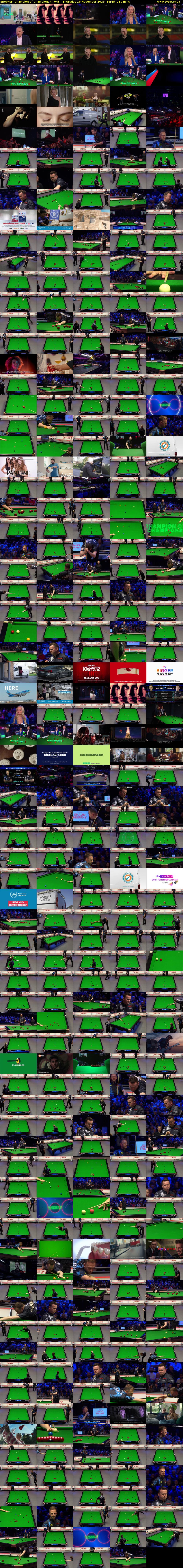 Snooker: Champion of Champions (ITV4) Thursday 16 November 2023 18:45 - 22:15