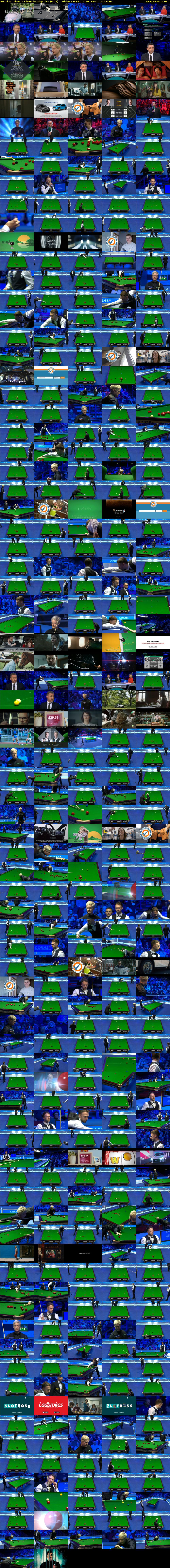 Snooker: Players Championship Live (ITV4) Friday 8 March 2019 18:45 - 22:30