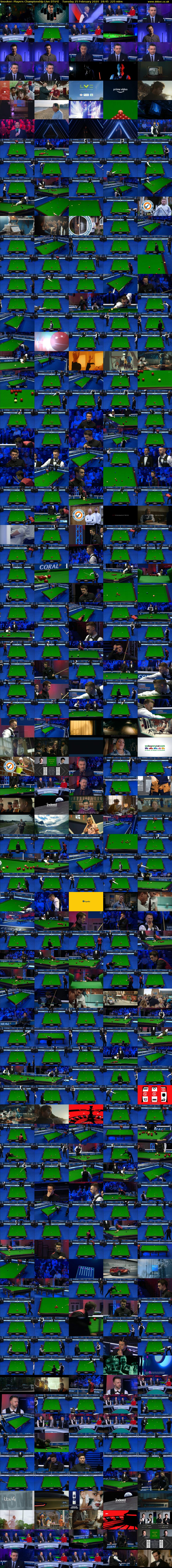 Snooker: Players Championship Live (ITV4) Tuesday 25 February 2020 18:45 - 22:30